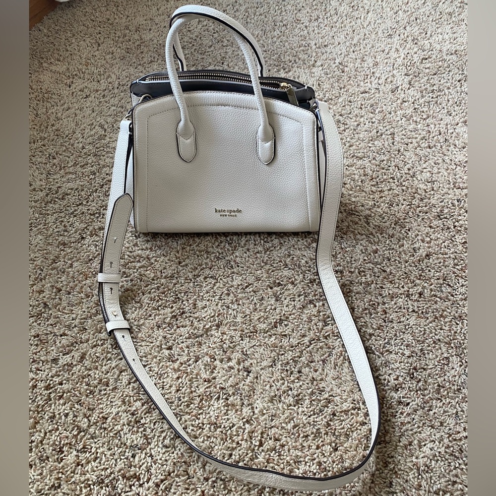 Kate Spade Knott Medium Satchel in Parchment